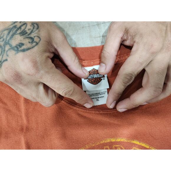 Vtg Harley Davidson Shirt Mens Looney Tunes Miami Florida size XL Taz Y2K - Picture 2 of 4